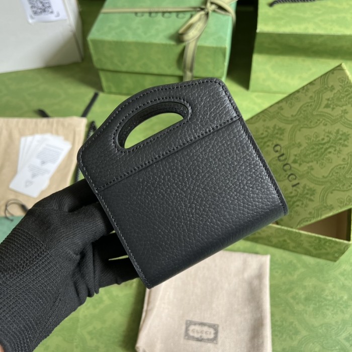 G*u*i gg marmont top handle card case wallet 701074 black