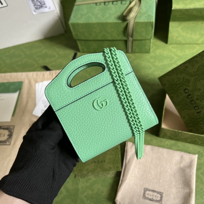 G*u*i gg marmont top handle card case wallet ‎701074 green