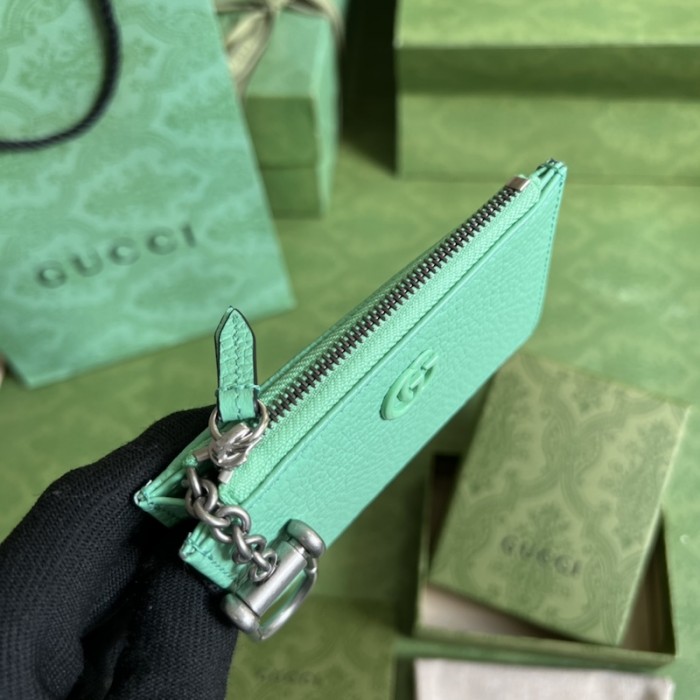 G*u*i gg marmont keychain card case ‎701070 green