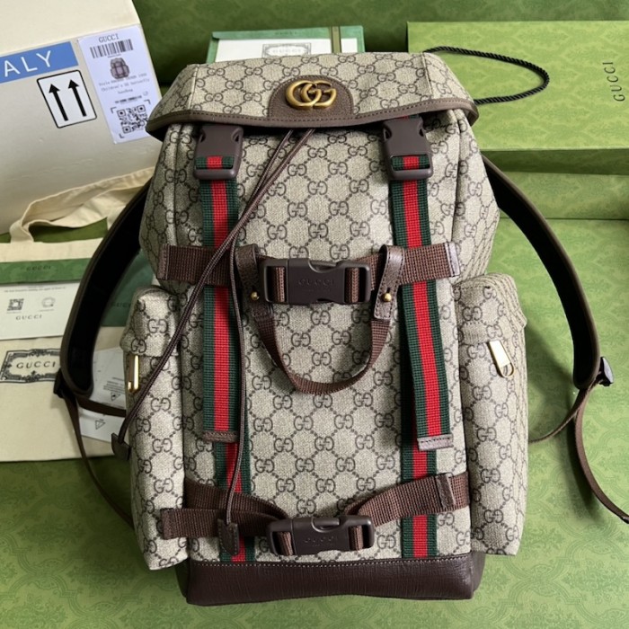 G*u*i gg skateboard backpack with web ‎690999