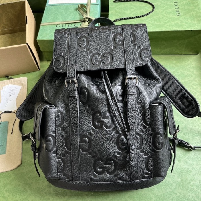 G*u*i jumbo gg backpack black ‎625770