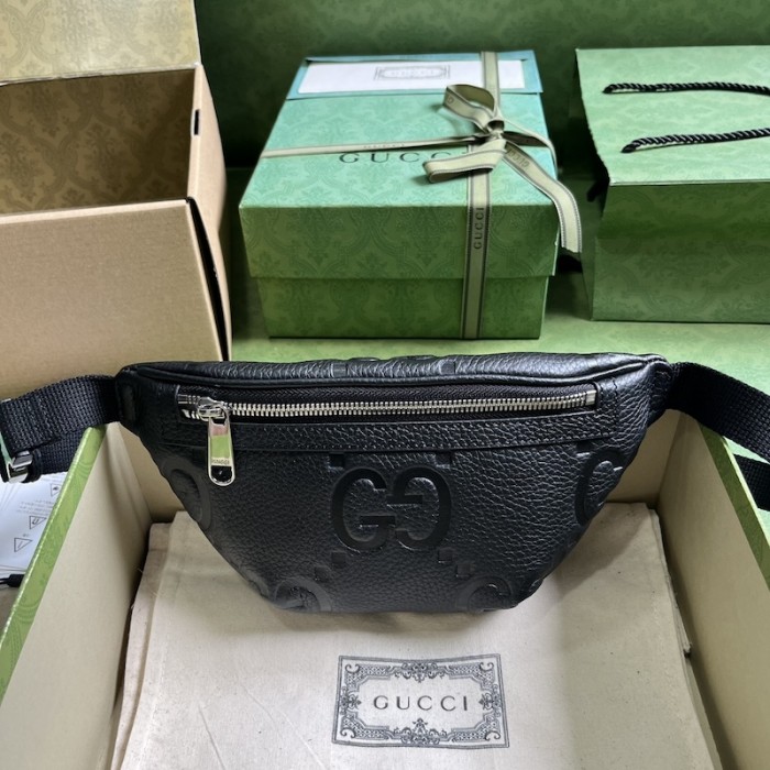 G*u*i jumbo gg small belt bag black ‎658582