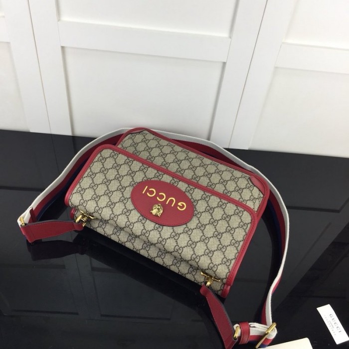 G*u*i neo vintage messenger bag red 495654