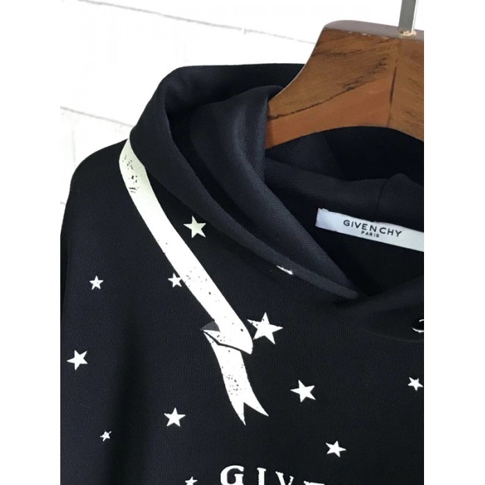 Givenchy Gemini Embroidered Hoodies Black