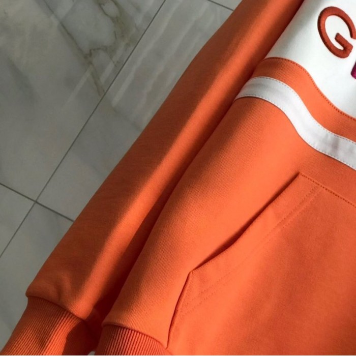 Givenchy hoodie with contrasting stripes orange
