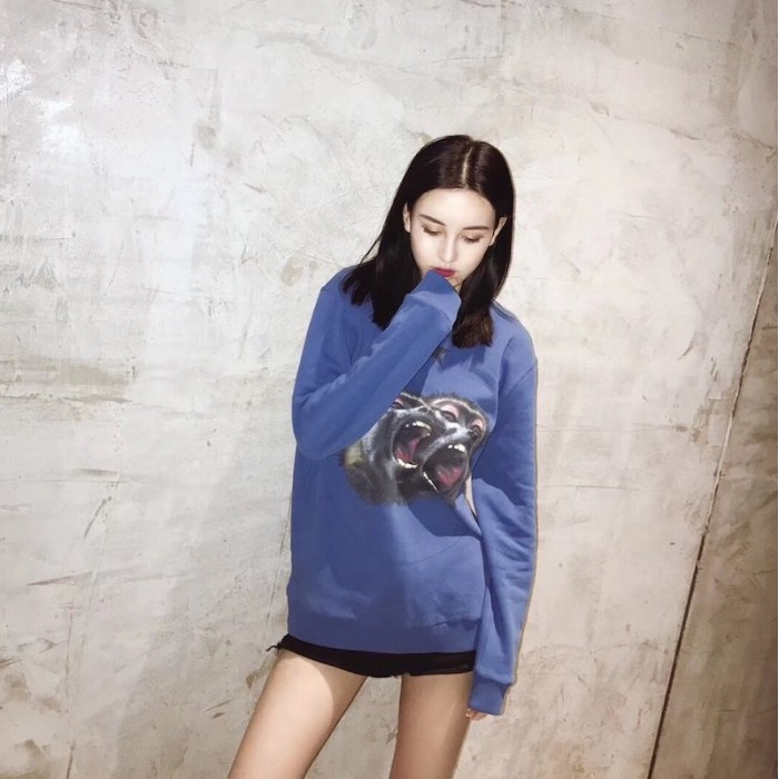 Givenchy Monkey Printed Sweatshirt Blue