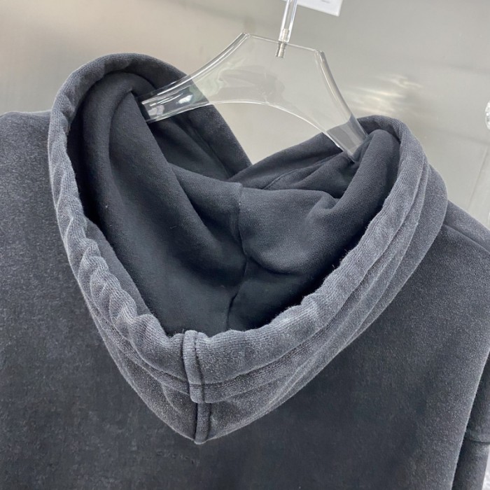 Givenchy Oversized hoodies with tag effect dog print Black