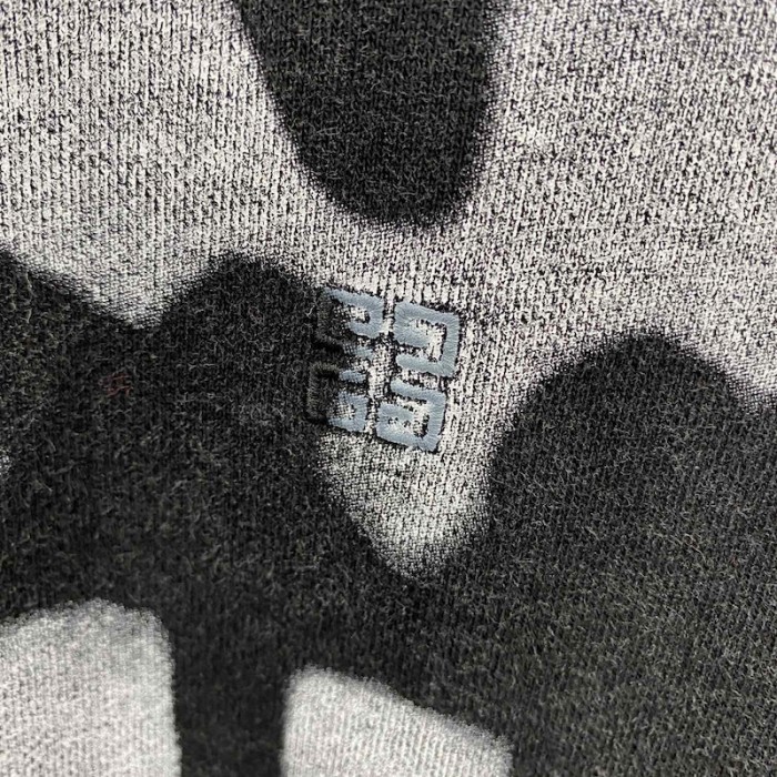 Givenchy Oversized hoodies with tag effect dog print Black