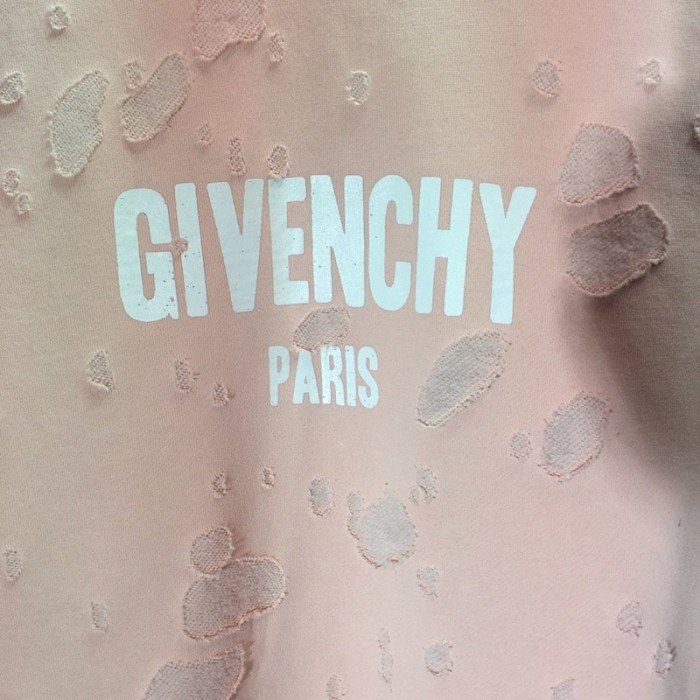 Givenchy Paris Destroyed Sweatshirt Pink