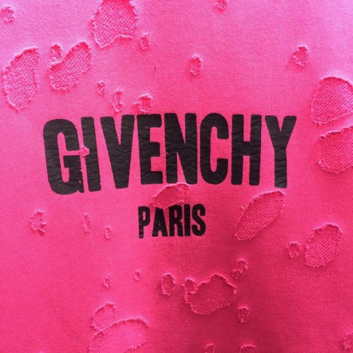 Givenchy Paris Destroyed Sweatshirt Rose