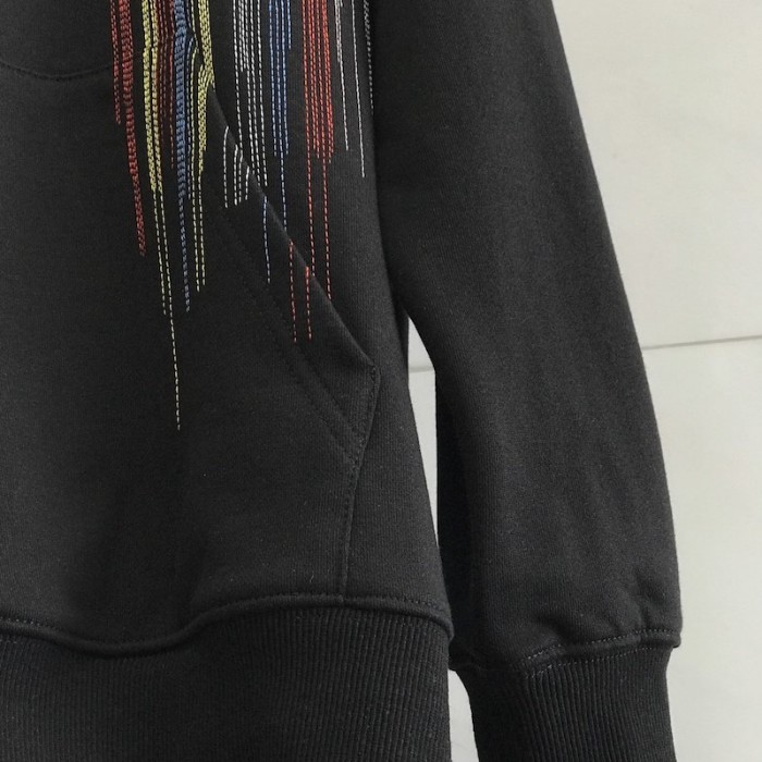 Givenchy Multicolored Embroidered Hoodie Black