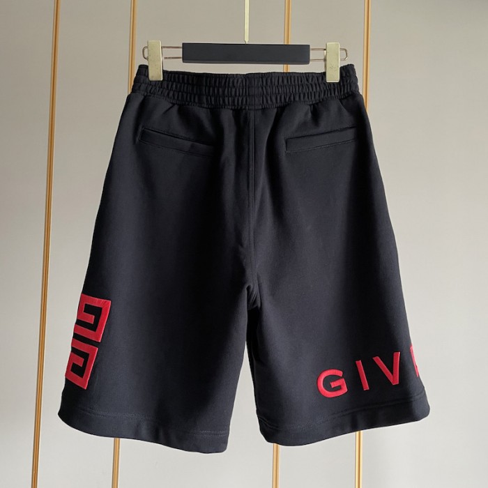 Givenchy 4G Embroidered Oversized Short Black/Red