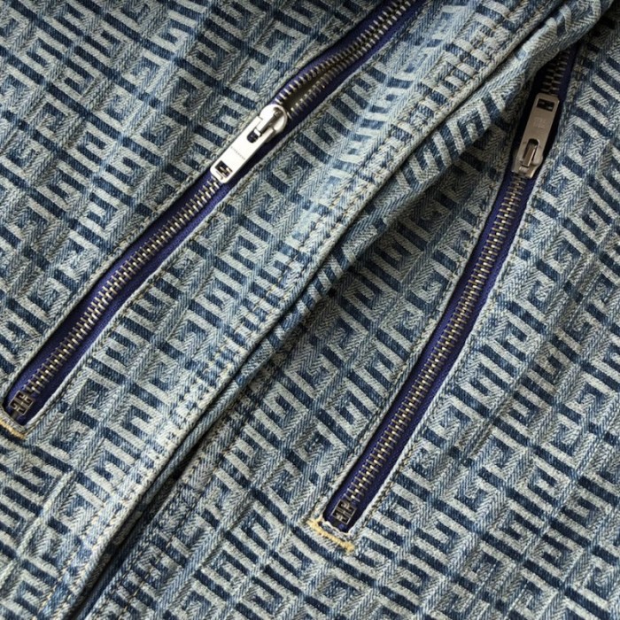 Givenchy  Jeans in 4G denim with zips Blue