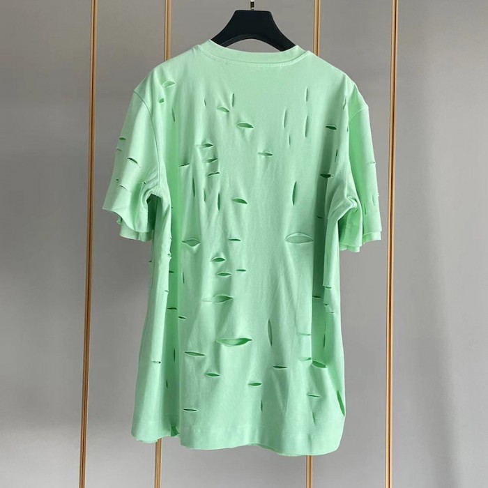 Givenchy Archetype oversized t-shirt with destroyed effect Green