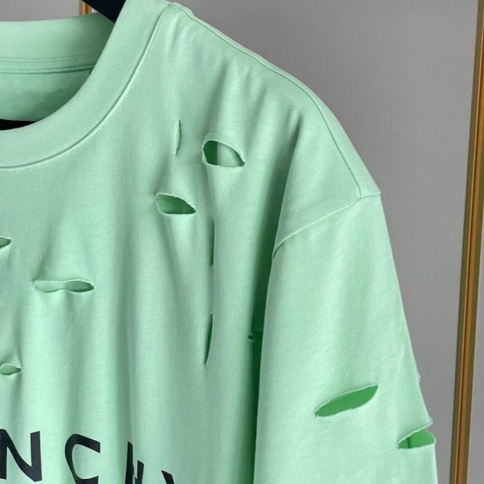 Givenchy Archetype oversized t-shirt with destroyed effect Green