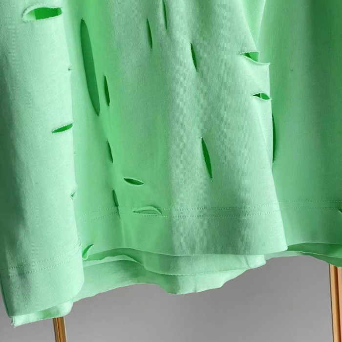 Givenchy Archetype oversized t-shirt with destroyed effect Green