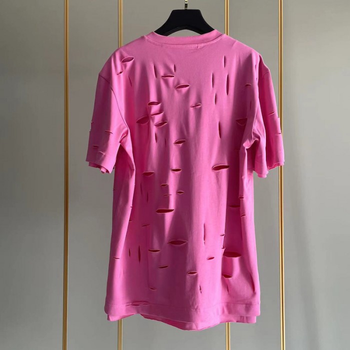 Givenchy Archetype oversized t-shirt with destroyed effect Pink