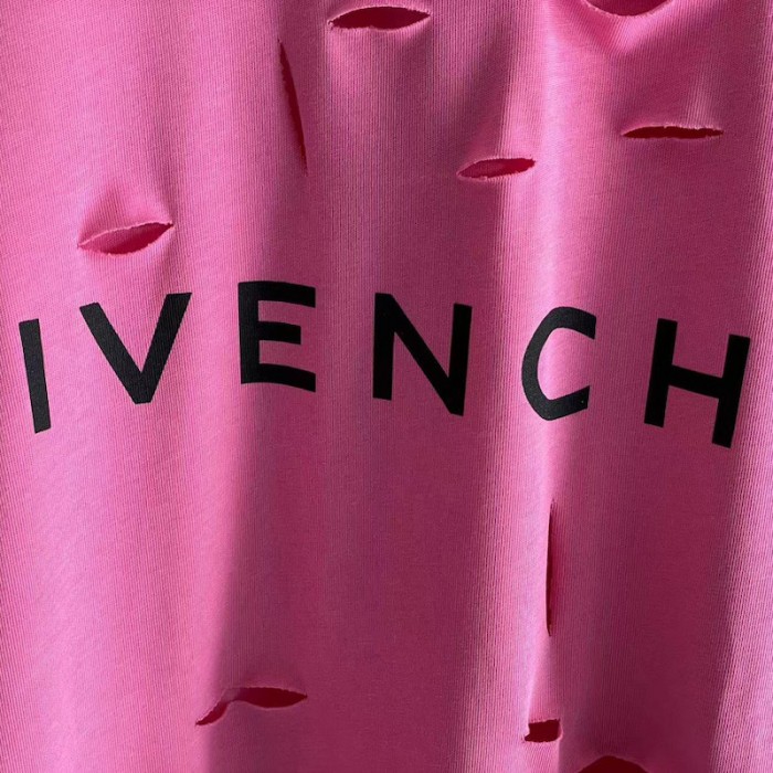 Givenchy Archetype oversized t-shirt with destroyed effect Pink