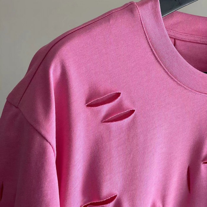 Givenchy Archetype oversized t-shirt with destroyed effect Pink