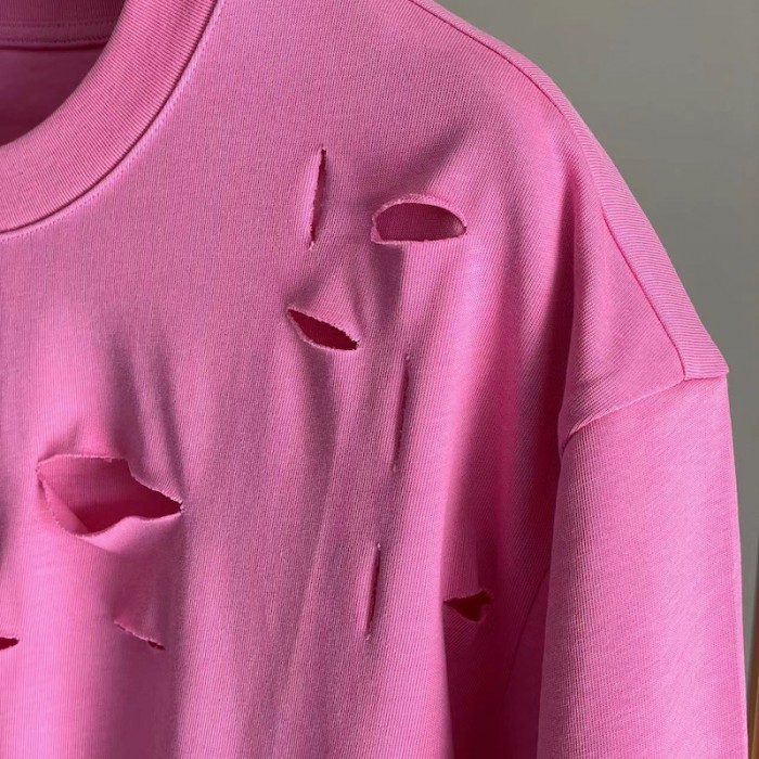 Givenchy Archetype oversized t-shirt with destroyed effect Pink