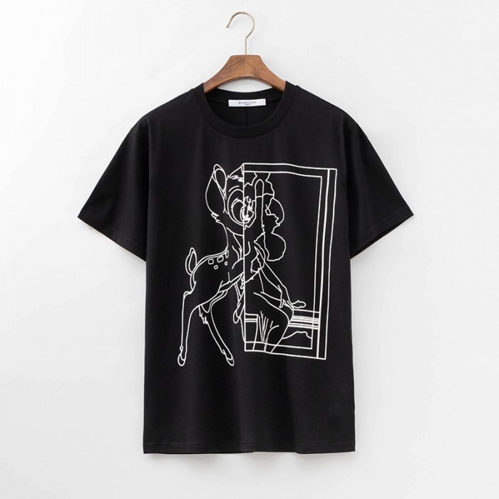 Givenchy Bambi Printed Oversized T shirt Black