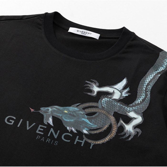 Givenchy Dragon Totem Printed Oversized T shirt Black