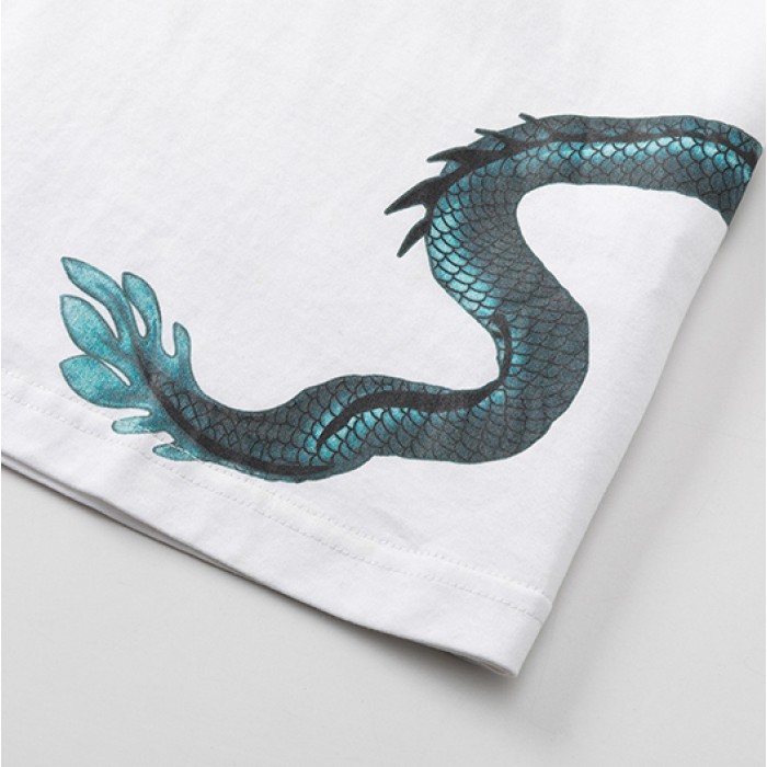 Givenchy Dragon Totem Printed Oversized T shirt White
