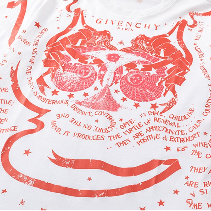 Givenchy Gemini Printed Oversized T shirt White