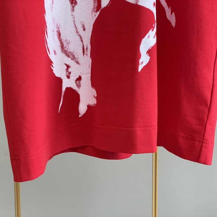 Givenchy Gothic Oversized T shirt Red