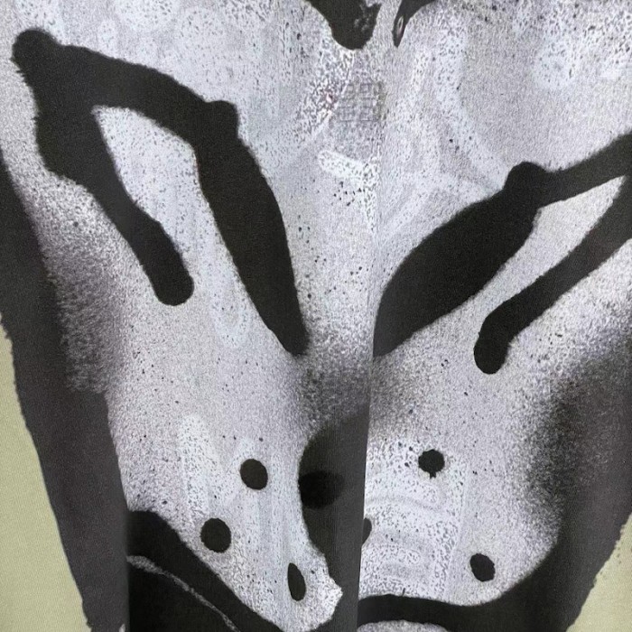 Givenchy Oversized t-shirt with tag effect dog print Green
