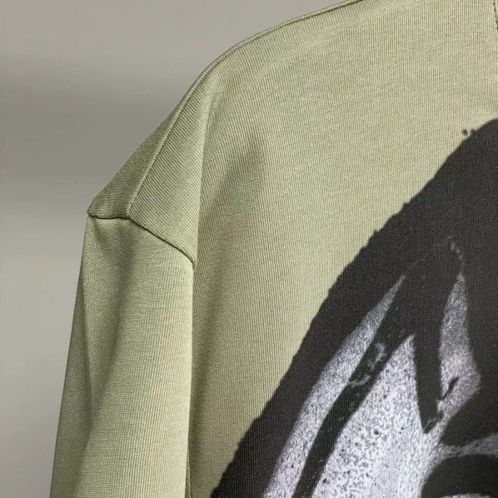 Givenchy Oversized t-shirt with tag effect dog print Green