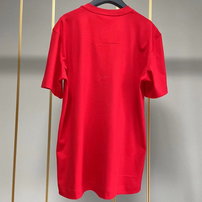 Givenchy Oversized t-shirt with tag effect dog print Red