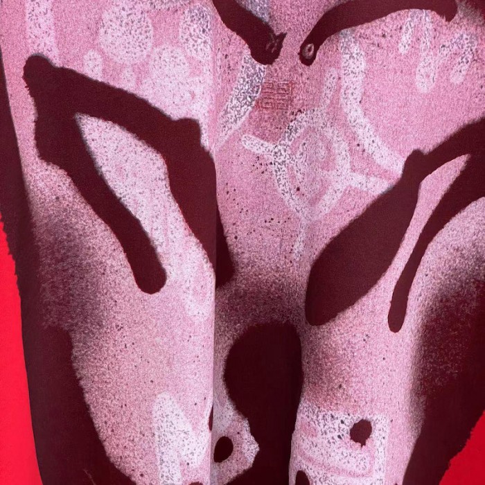 Givenchy Oversized t-shirt with tag effect dog print Red