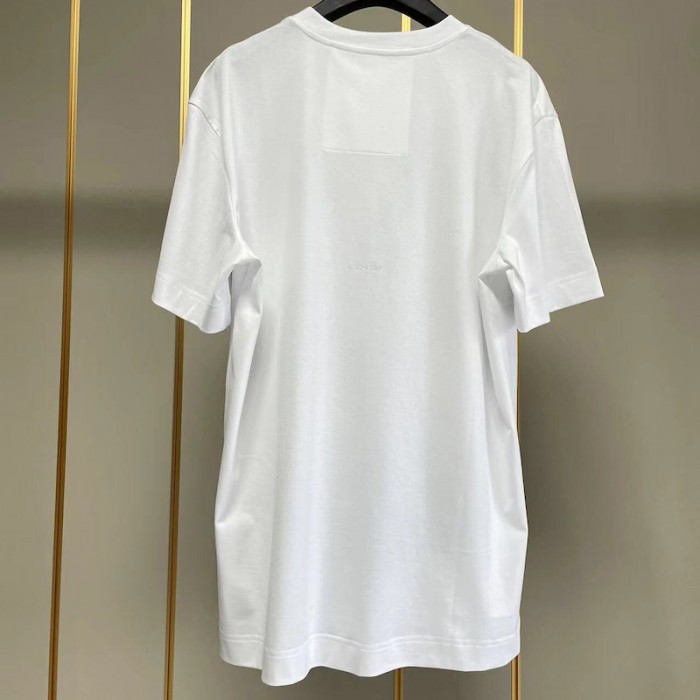 Givenchy Oversized t-shirt with tag effect dog print White