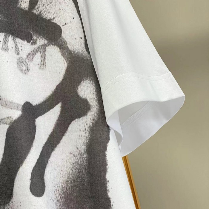 Givenchy Oversized t-shirt with tag effect dog print White