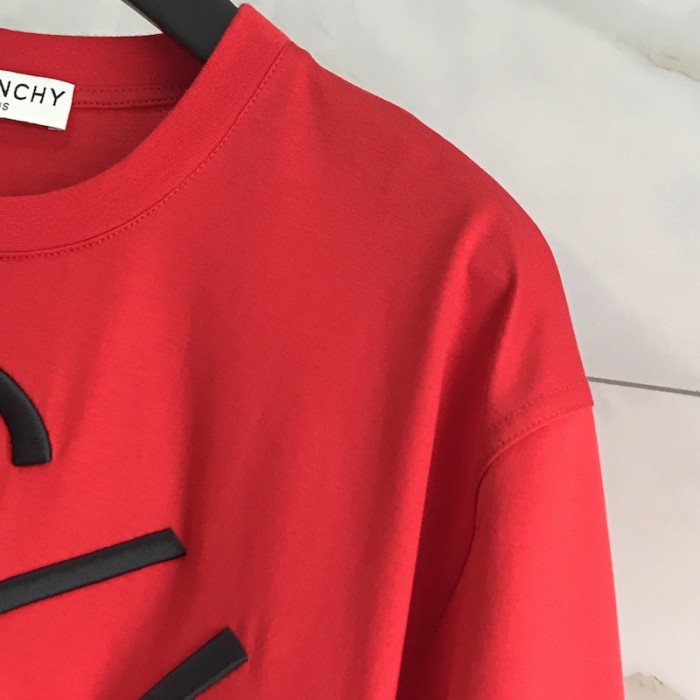 Givenchy Refracted slim fit embroidered t-shirt Red