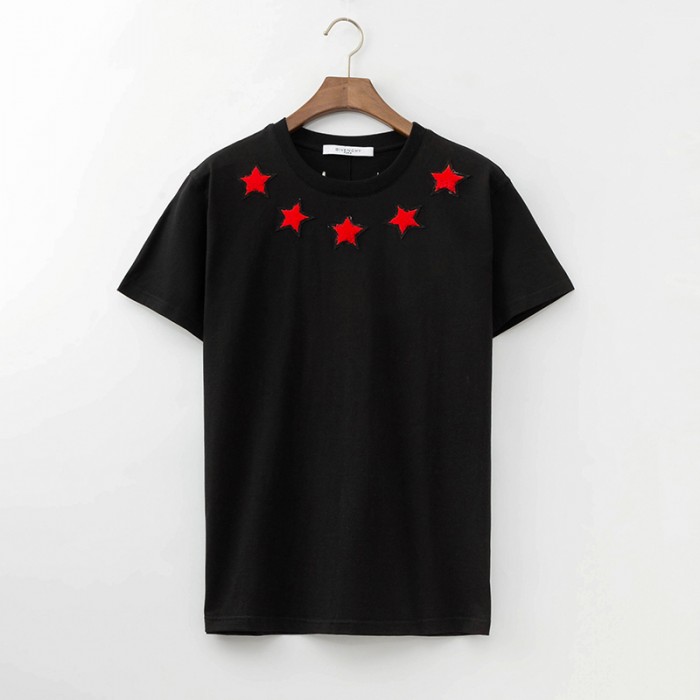 Givenchy vintage stars around t shirt black wiht red