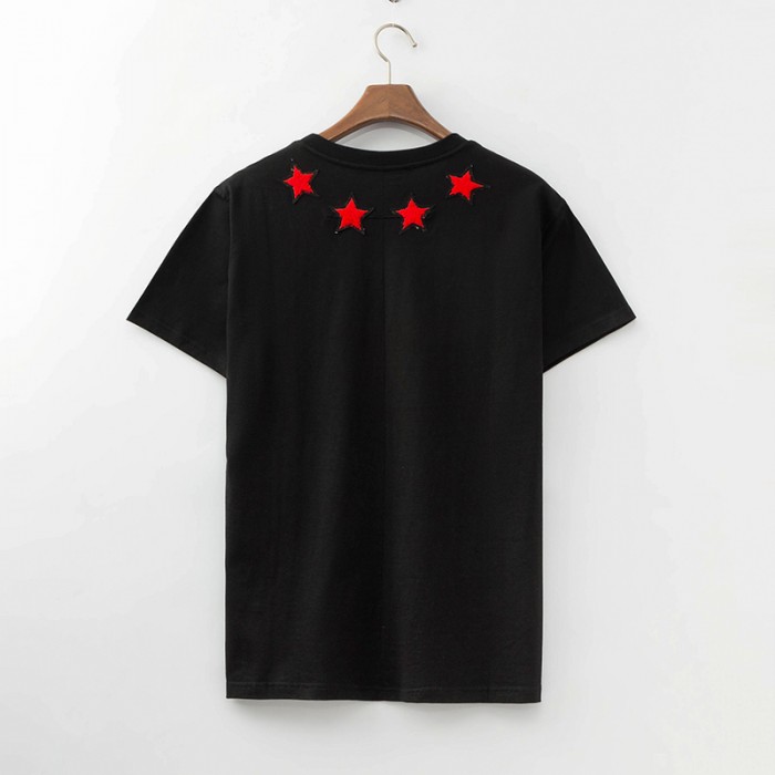 Givenchy vintage stars around t shirt black wiht red