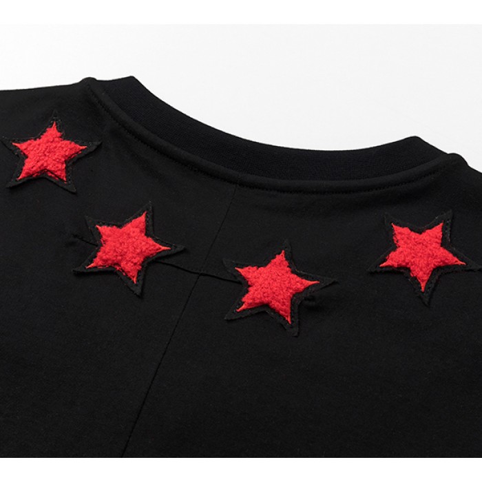 Givenchy vintage stars around t shirt black wiht red