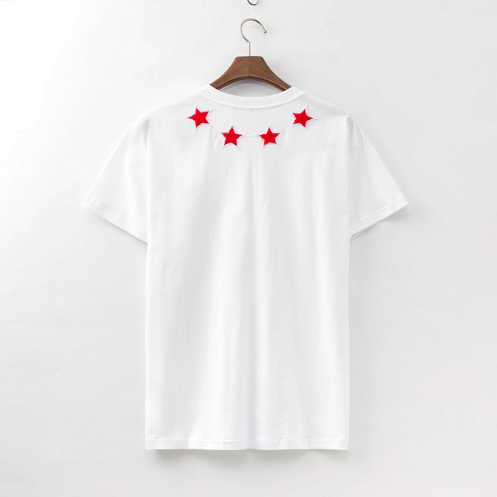 Givenchy vintage stars around t shirt white with red