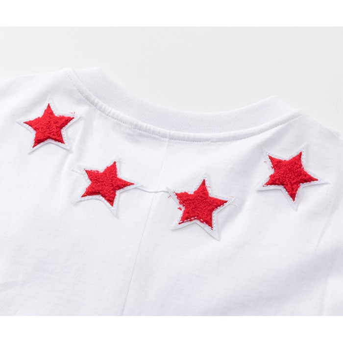 Givenchy vintage stars around t shirt white with red