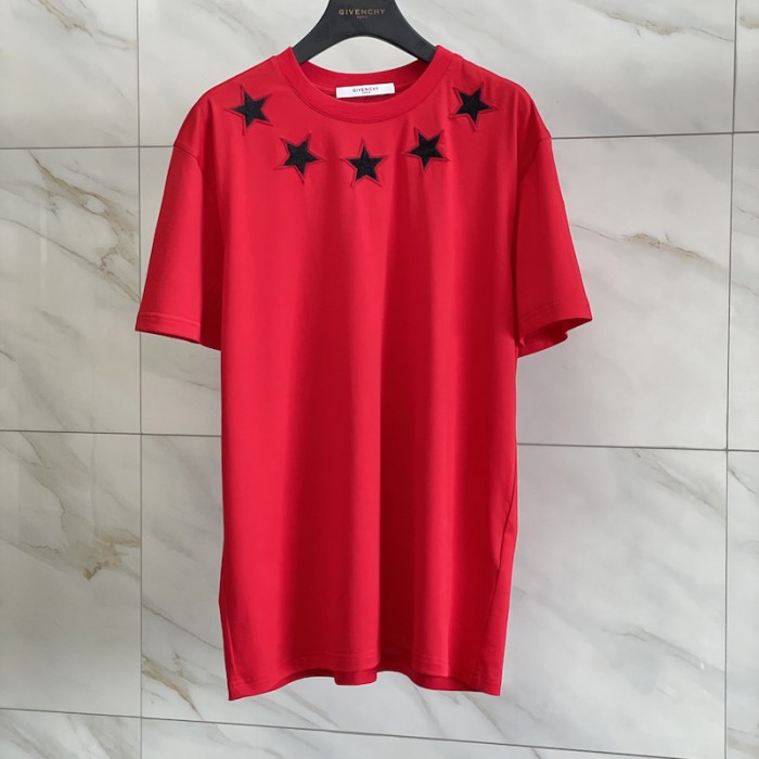 Givenchy vintage stars around t shirt red