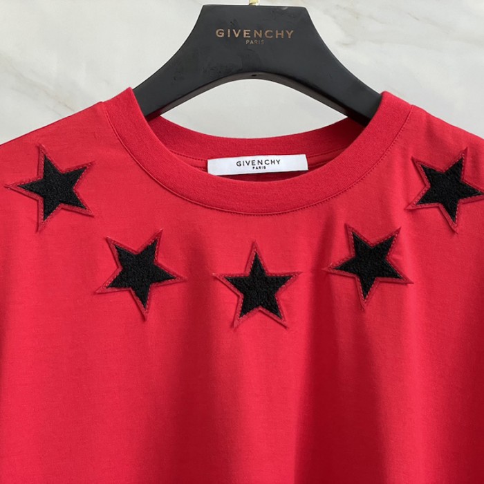 Givenchy vintage stars around t shirt red