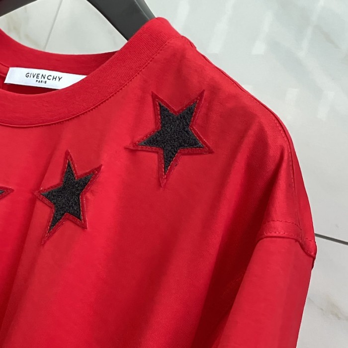Givenchy vintage stars around t shirt red
