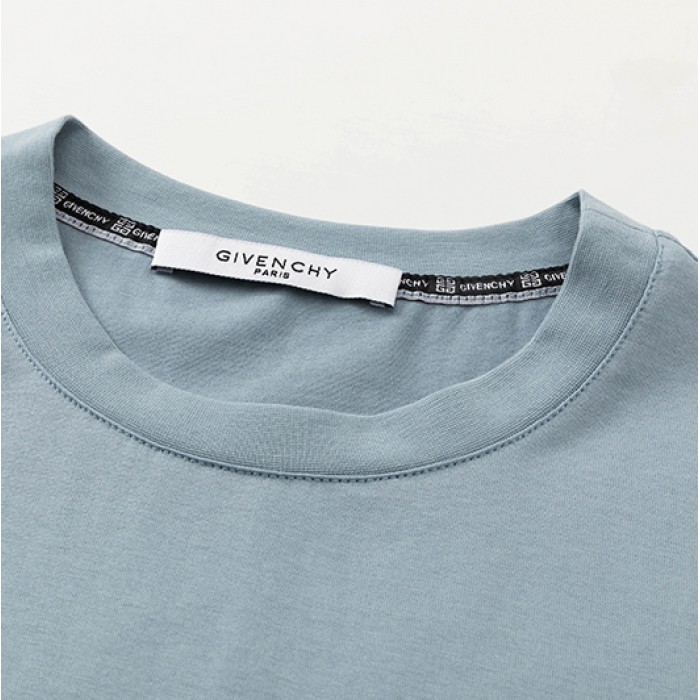Givenchy Blurred Givenchy Paris Oversized T shirt Blue