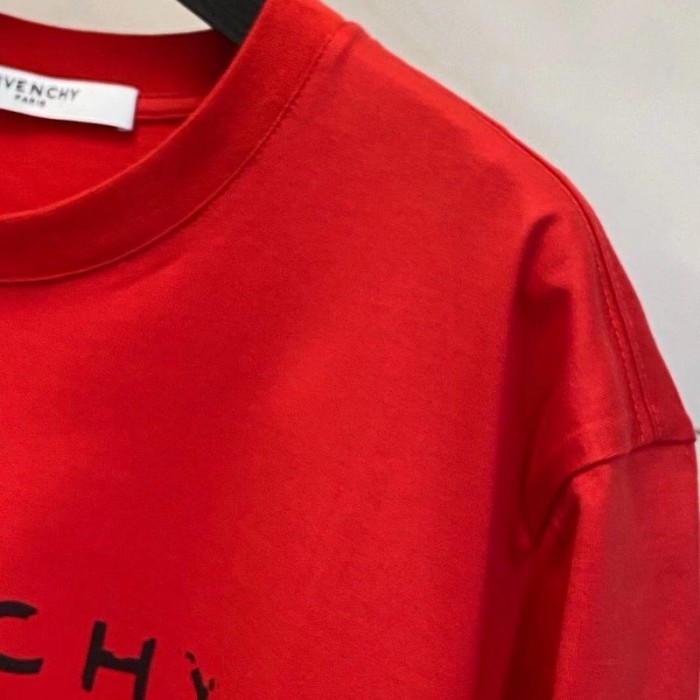 Givenchy Blurred Givenchy Paris Oversized T shirt Red
