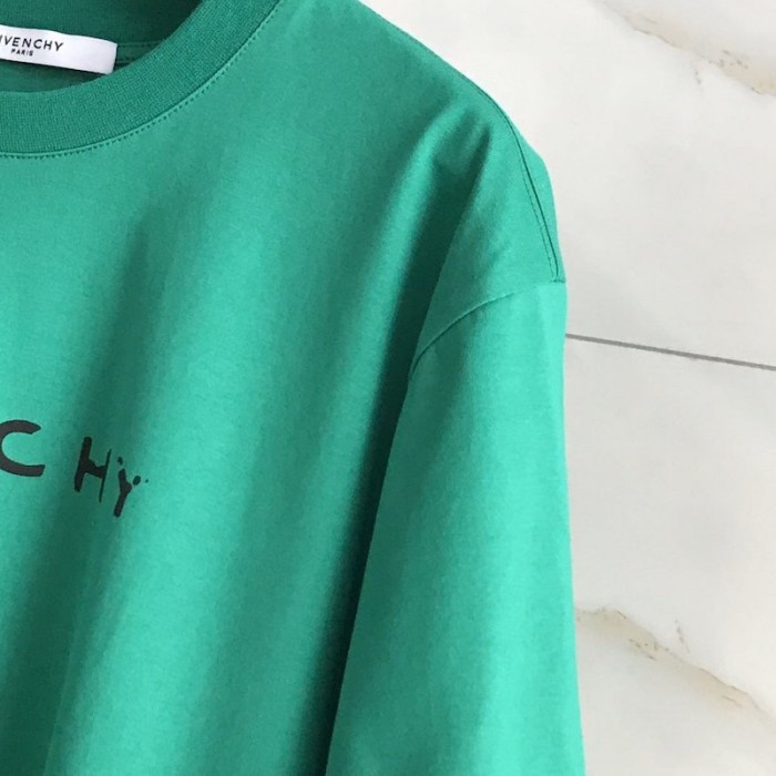 Givenchy Blurred Givenchy Paris Oversized T shirt Green