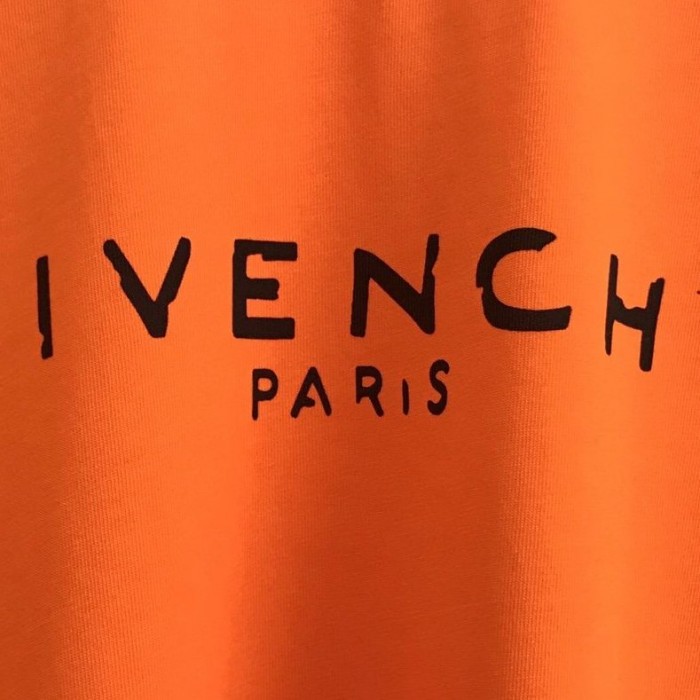 Givenchy Blurred Givenchy Paris Oversized T shirt Orange