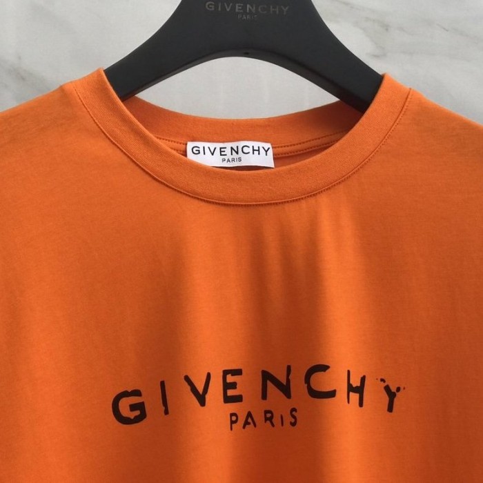 Givenchy Blurred Givenchy Paris Oversized T shirt Orange