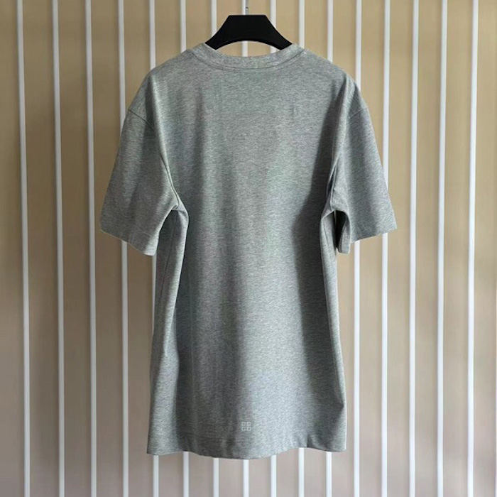 Givenchy Boxy fit t-shirt in cotton with reflective artwork Grey